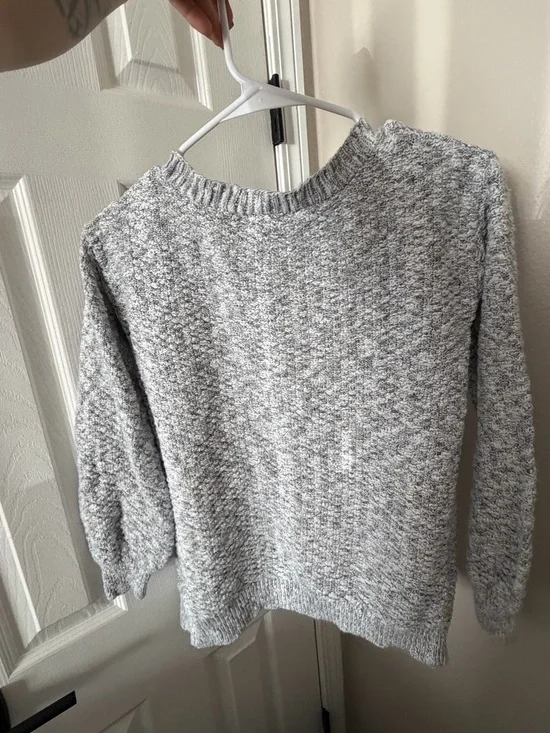 Cat & Jack Gray Marled Open-Front Cardigan Sweater - Picture 2 of 3